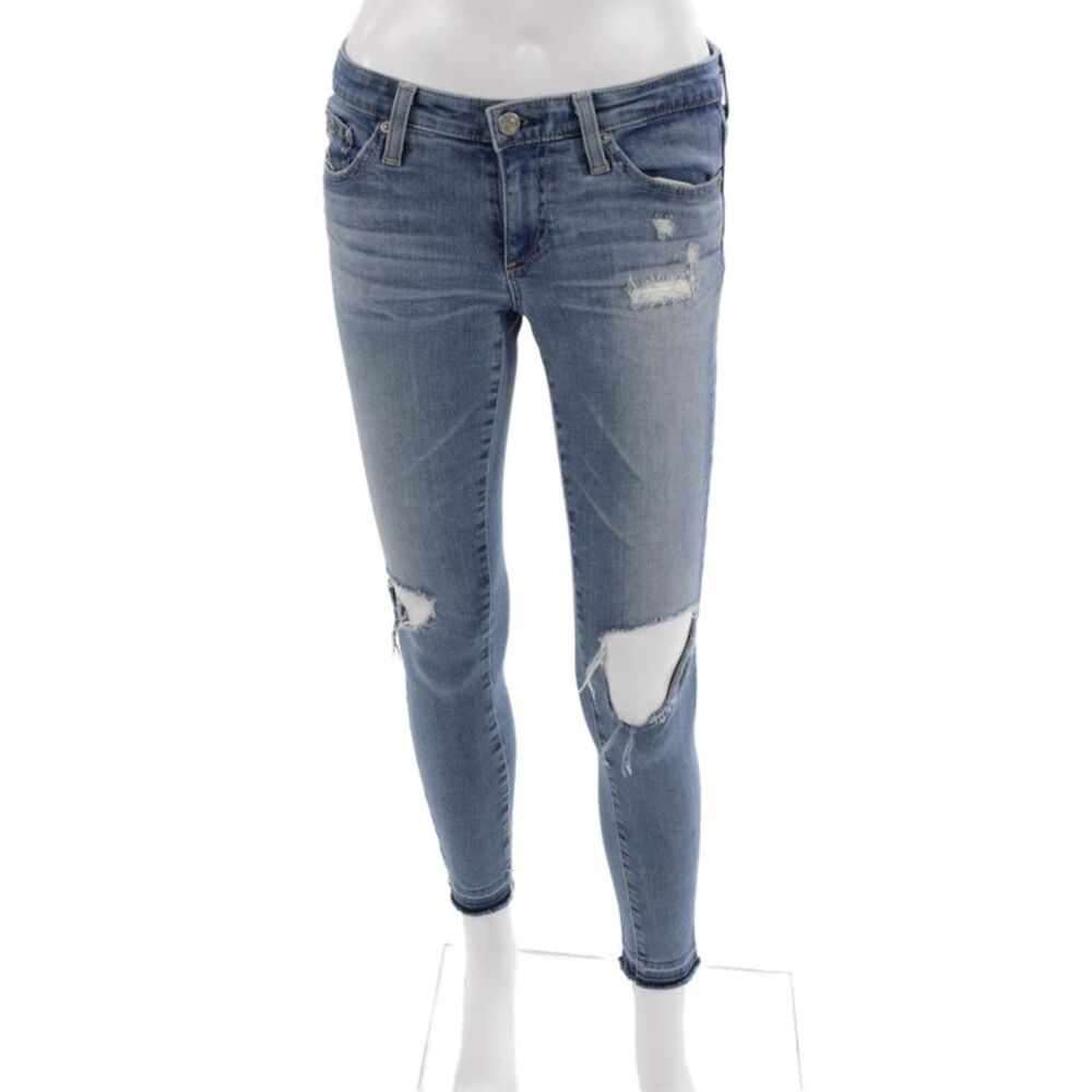 AG-ED Denim Women Skinny Ankle Jeans Blue Low Rise Size 26